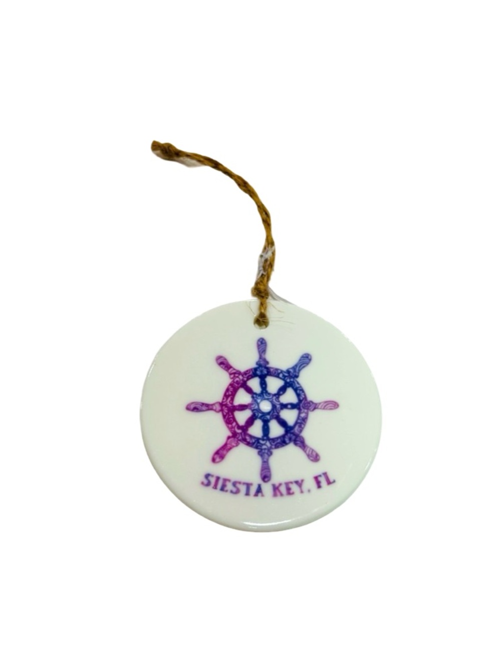 Handmade Siesta Key FL Nautical Ceramic Ornament Coastal Home Decor